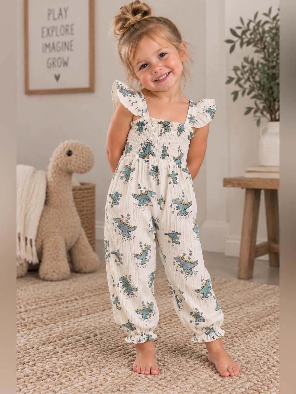 Dino Print Jumpsuit